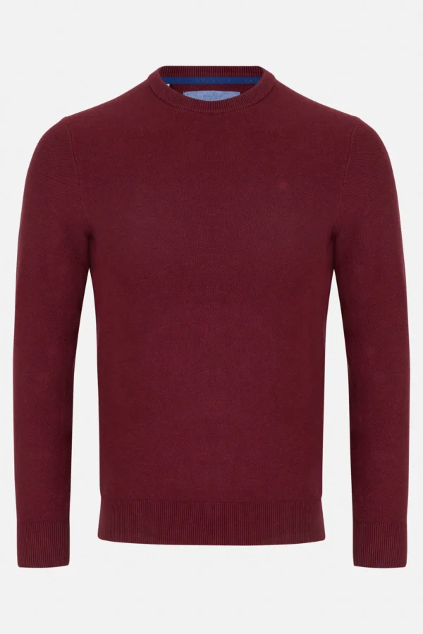 Benetti Dawson Crew Neck Wine Sweater CH798 - Image 2