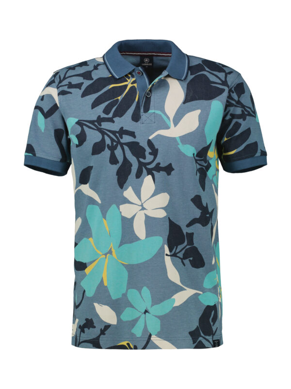 Lerros Men’s Floral Print Polo Shirt – Short Sleeve 2543231 - Image 4