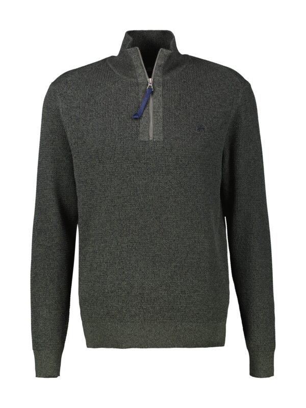 Men’s 100% Cotton Textured Knit 1/2 Zip Sweater - Image 2