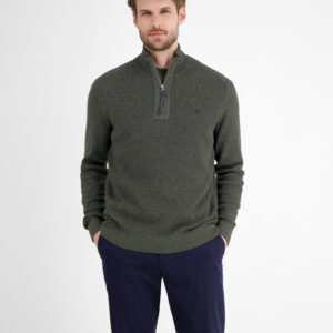 Men’s 100% Cotton Textured Knit 1/2 Zip Sweater