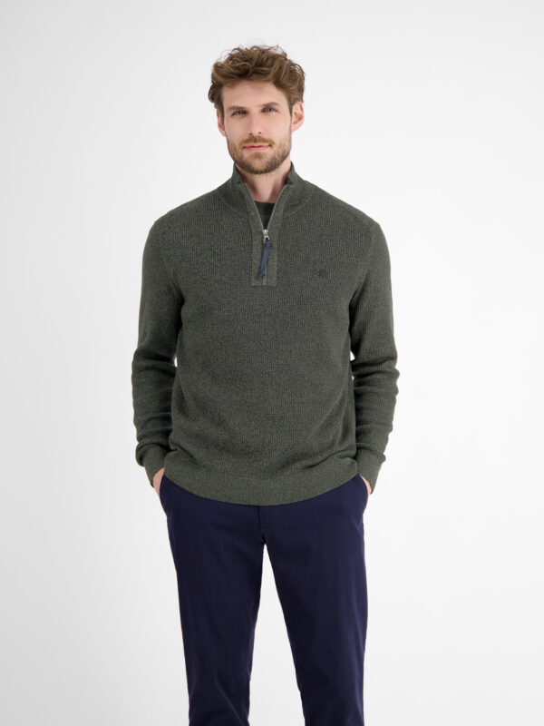Men’s 100% Cotton Textured Knit 1/2 Zip Sweater