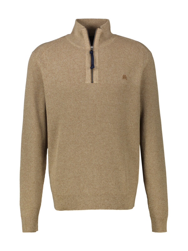 Men’s 100% Cotton Textured Knit 1/2 Zip Sweater - Image 5